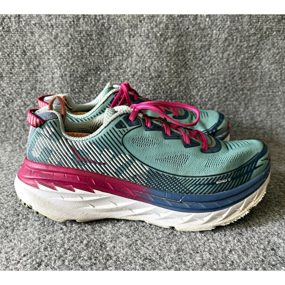 HOKA ONE ONE Bondi 5 Men's Lace Up Running Sneaker Low Top 1014759 AVIG